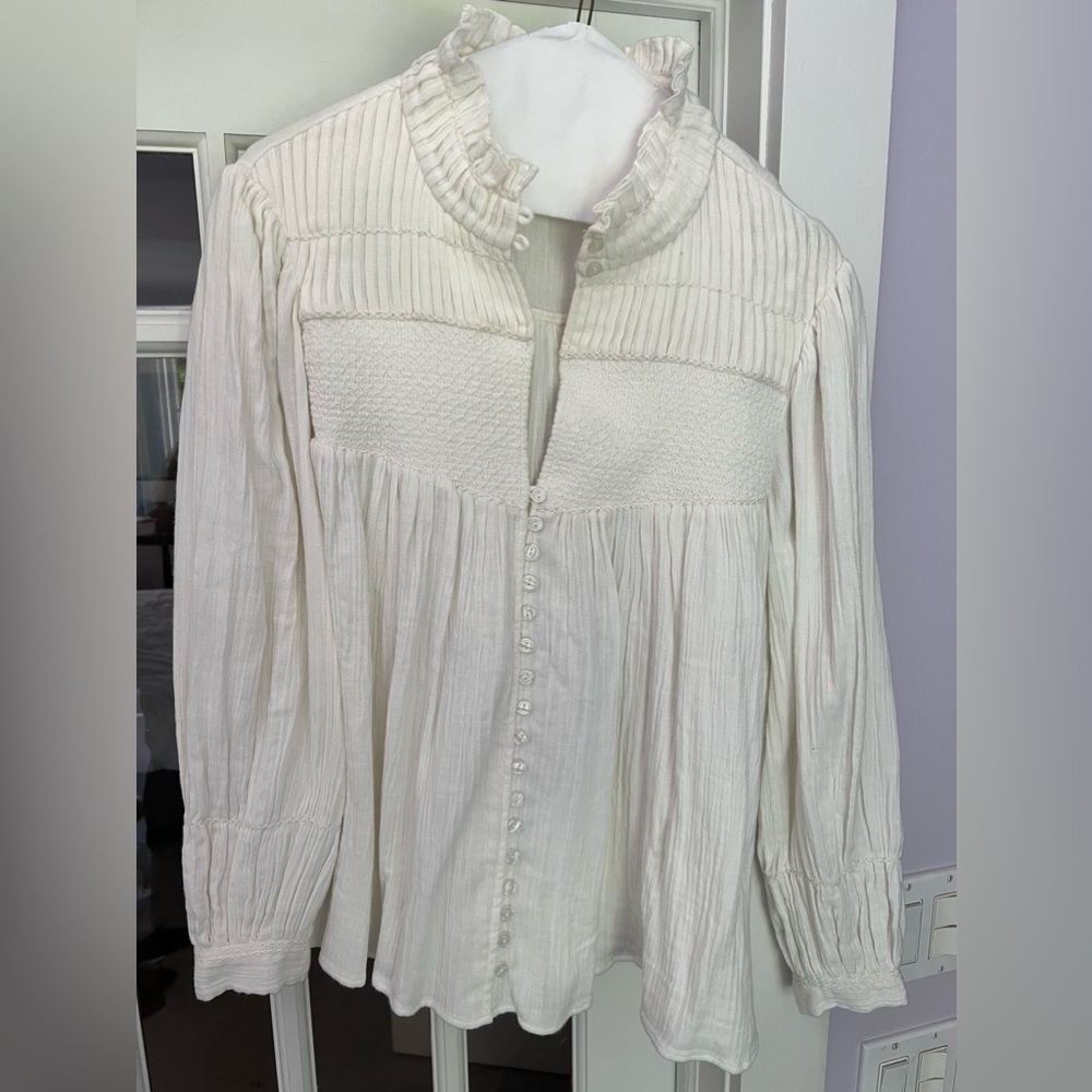 Bash Ba&sh cream gauzy Kawai blouse new with tags size M